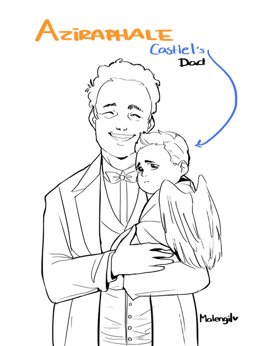 cosas raras que dibujo
Castiel (SPN) y aziraphale (good omens) 