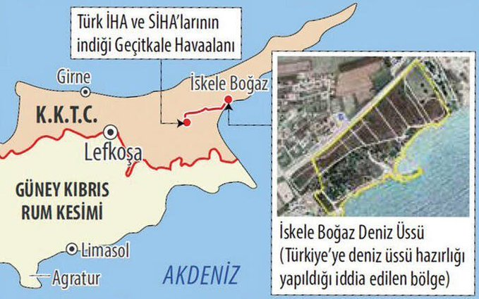 METIN GURCAN on Twitter: &quot;📌East Med: There are some claims among Turkish strategic community that Turkish Navy soon to open a naval base in Iskele region of Northern Cyprus...… https://t.co/PdsAT3c2iV&quot;