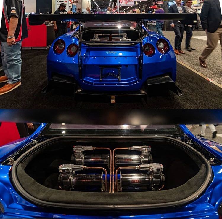 viaircorp's tweet photo. #repost @PASMAG
Take a closer look...VIAIR booth vehicle SEMA 2019
📸: @RVE_M3DIA
.
.
.
#poweredbyviair #viair #airsuspension #bagged #slammed #airride #airdout #compressor #trunksetup #tank #laidout #stance #customcars #pasmag #pasmag20 #viair #universalair #nissan #gtr #r35 https://t.co/bqlH0X7qaD