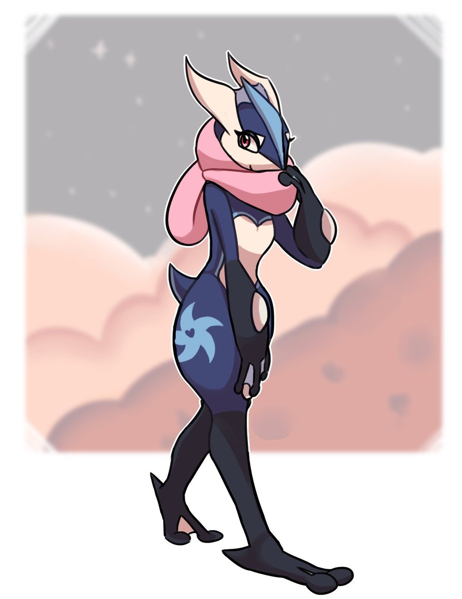 AnnSher6's tweet photo. Это Фрея, моя милая жабка.
#PokemonSwordShield #Pokemon #grenninja #art https://t.co/ZCwGJeXYi4