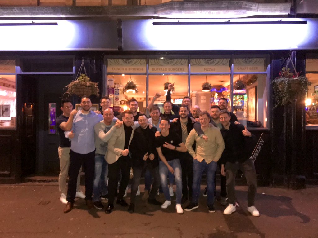 Caley Xmas team night out!!

Recap of the season so far:

- unbeaten in all comps
- top of league
- last 16 of the Scottish 
- last 16 of East of Scotland 

But more importantly, what a group of boys 💛🖤

Merry Christmas to all 👏🏻

<a href="/LEAFA_Official/">LEAFA Official</a> <a href="/LeagueMeltdown/">sunday league meltdown</a> 
@Scottish_AFF