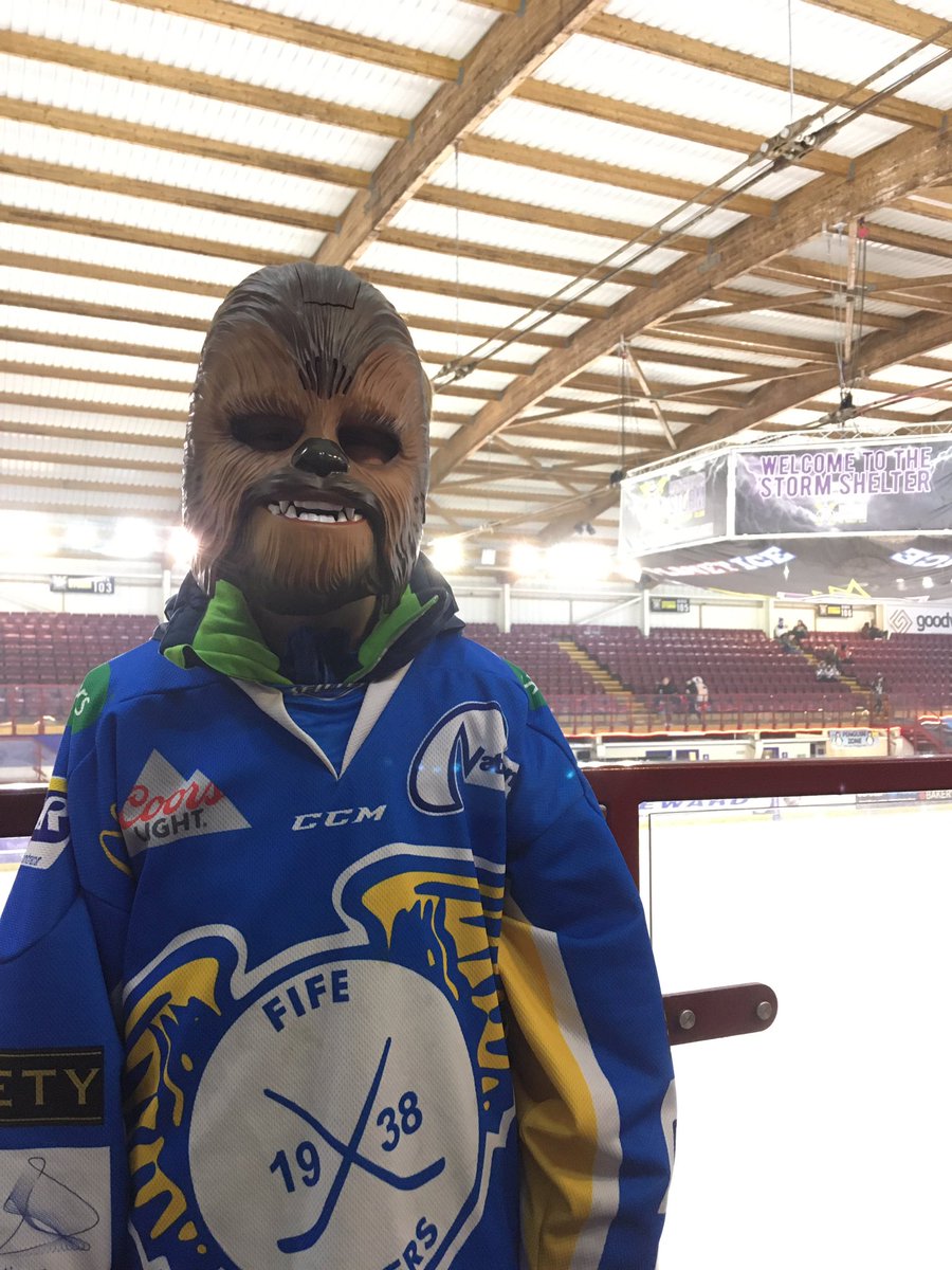GillYoung19's tweet image. Ben Wookie all ready to cheer on @FifeFlyers #wearestorm