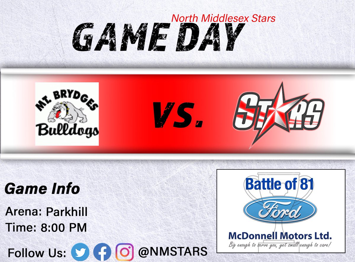 NMStarsHockey's tweet photo. It’s Game Day for The Stars ! Join us tonight at home as we take on the in the #battleof81 Sponsored by @McDonnellFord ! Puck drop is at 8 PM! 🏒🥅 #gostars #nmstars https://t.co/hXtBSFeeDk