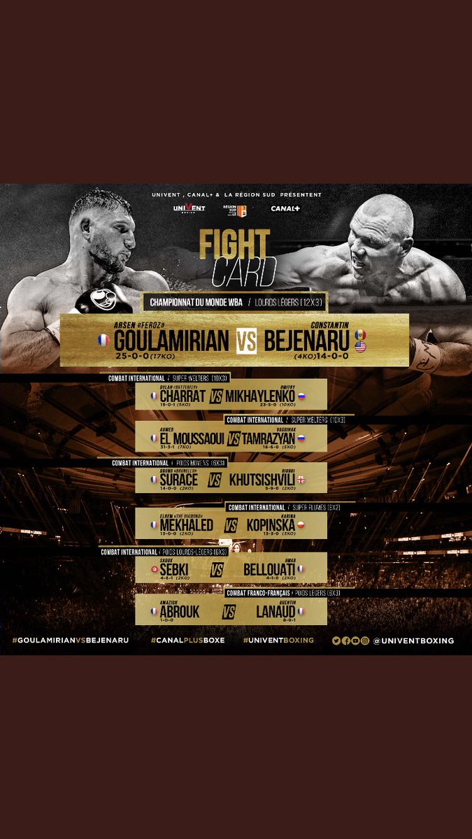 ⚠️‼️ Demain en direct sur <a href="/beinsports_FR/">beIN SPORTS</a> à 20h retrouvez <a href="/arsenferoz/">Arsen “Feroz” Goulamirian</a> chez <a href="/Claire_Arnoux/">Claire Arnoux</a> pour une interview sans langue de bois #TribuneSport #Champion #Boxe #Combat 28 Décembre MARSEILLE ‼️⚠️ 

<a href="/UniventBoxing/">Univent Boxing</a> @pabanclara <a href="/marseille/">Ville de Marseille</a>