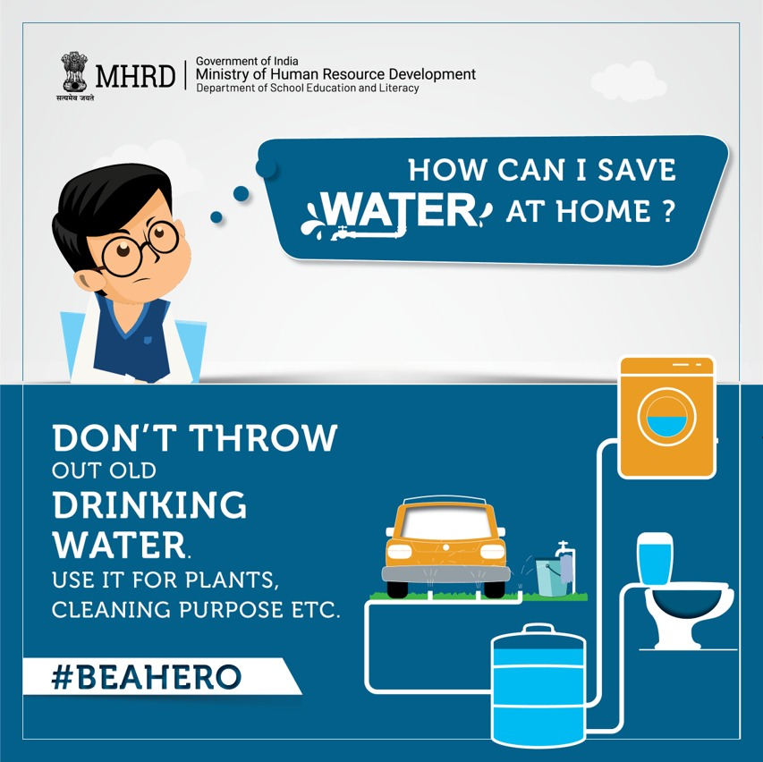 AlongImna's tweet photo. Students, make it a habit to utilize the gray water for your daily chores like washing your car, watering plants, etc.
Always remember, every drop counts! #OneStudentOneLitre #SaveWater #BeAHero https://t.co/viOUjYe4mP