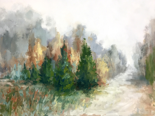 Stunning! Stop by Southern Breeze Gallery today and see the latest art by Jackie Ellens! 3'x4' $2,400 #artgallery #painting #mississippiartist