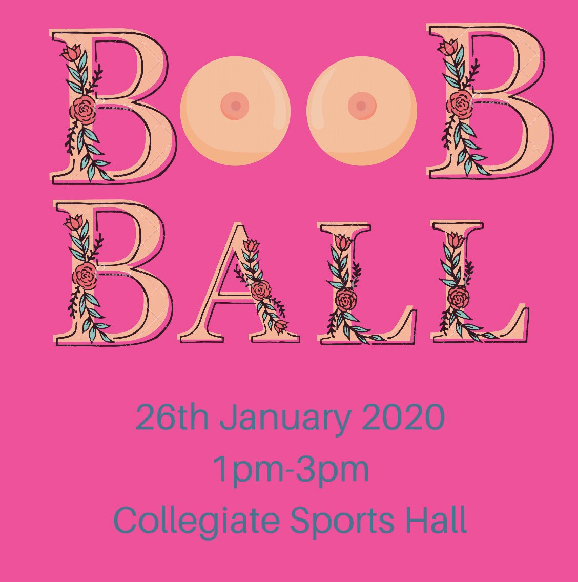 Boob Ball 2020!🏐💗
26th January 2020 1pm-3pm @ Collegiate Sports Hall
To get your tickets click the link in our bio. Hope to see you there!!
#uniboobteam #ubtsheffieldhallam #sheffieldhallam #boobball #dodgeball #events #sport #charity #coppafeel #coppafeelpeople
