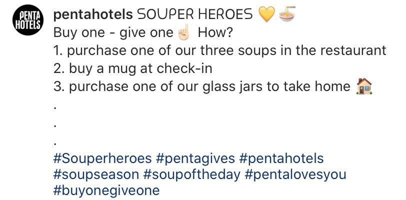 NJCrow's tweet image. Love this that #pentahotels are doing - Souper Heroes🍲 buy one soup and we’ll donate one to those in need.  Hotels supporting soup kitchens 😀