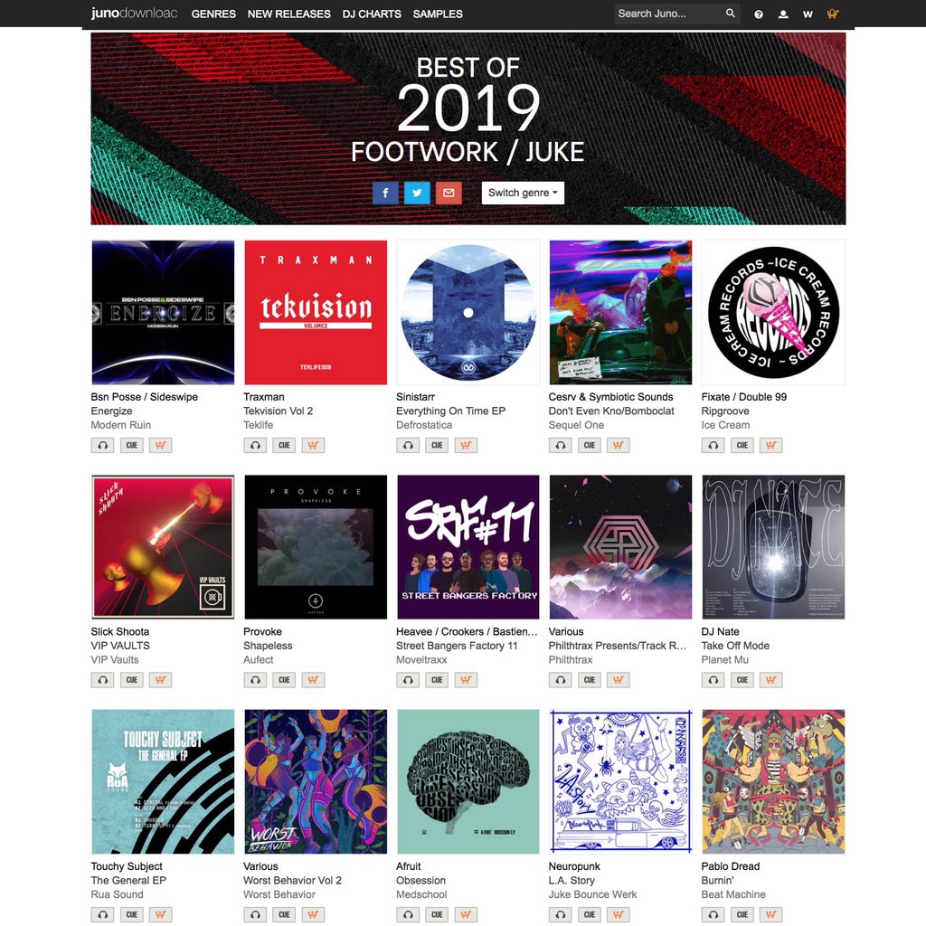📯 <a href="/junodownload/">Juno Download</a> released their 30 best of 2019 Footwork/Juke list, we’re glad two Defrostatica records made it among so many other good releases: Sinistarr - Everything On Time EP and Champion Sound - Youth EP 📯📯📯 @sinistarr_313 <a href="/KIATSG/">KIAT</a> <a href="/Agzillaone/">AGZILLA</a> <a href="/simon_off/">Simon Off</a> <a href="/nmeshofficial/">nmesн 🍳</a>