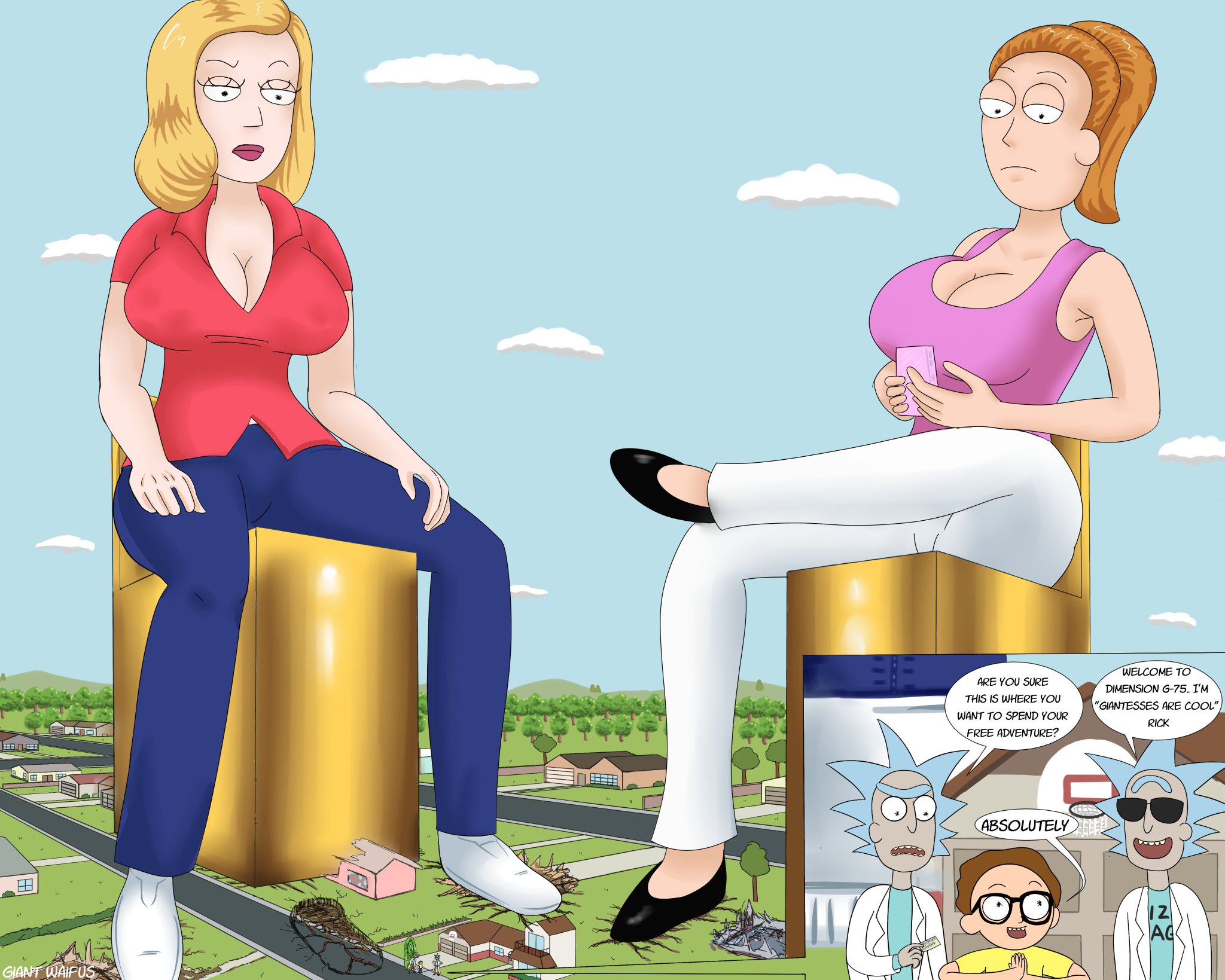 “A certain Morty uses his one free adventure to go to this #giantess dimens...