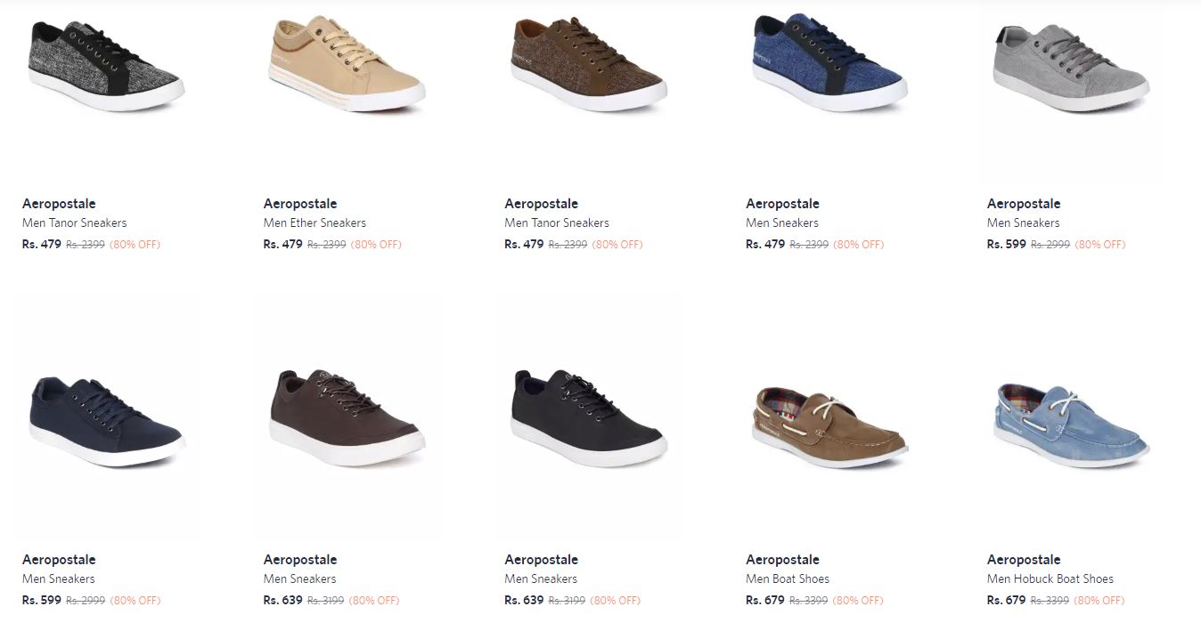 Buy Aeropostale Men Grey Sneakers-11 UK/India (46 EU) (2601811907) at  Amazon.in