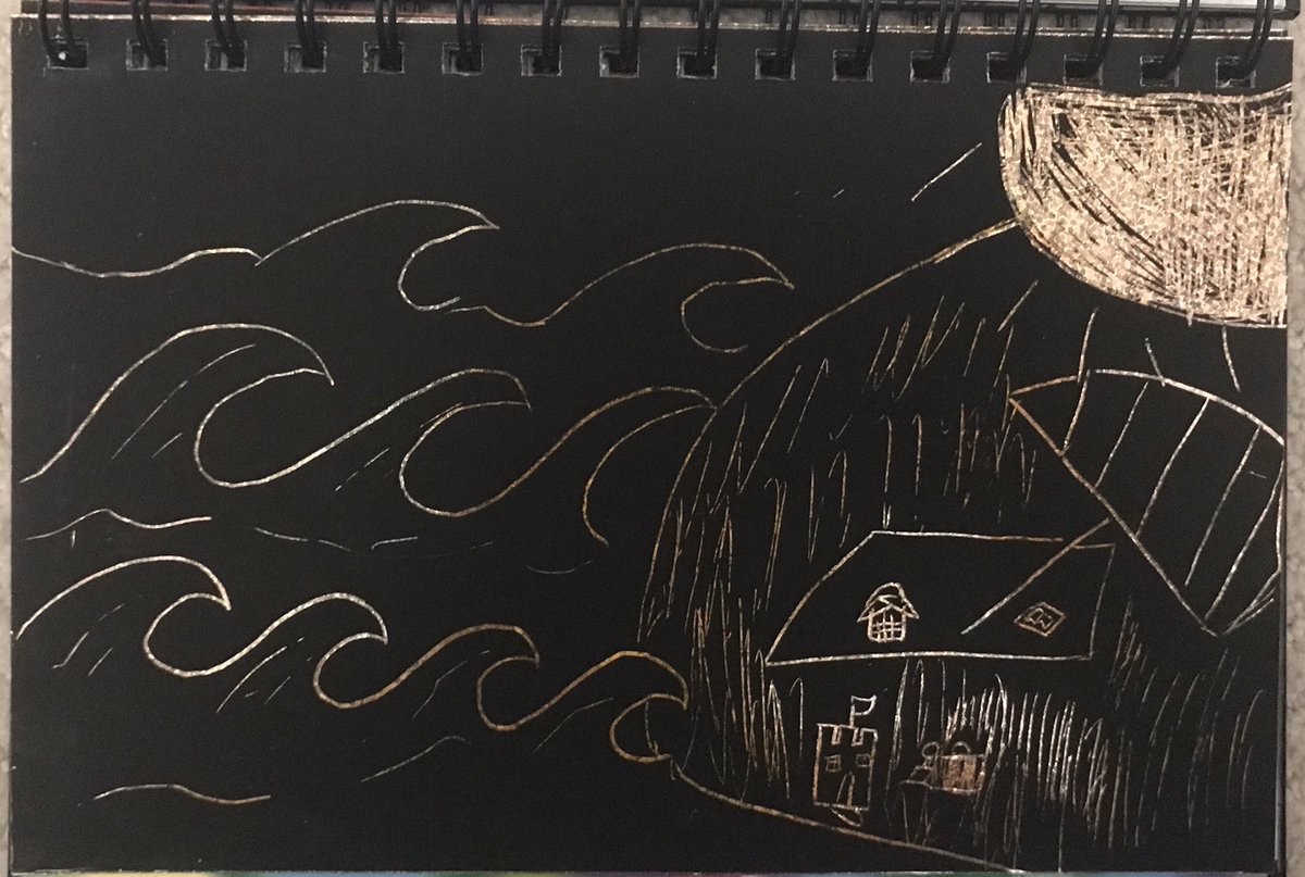 2009 (??) vs 2019, but scratchboard edition! ((they're actually `18 but for the sake of this trend i'm saying they're now `19))