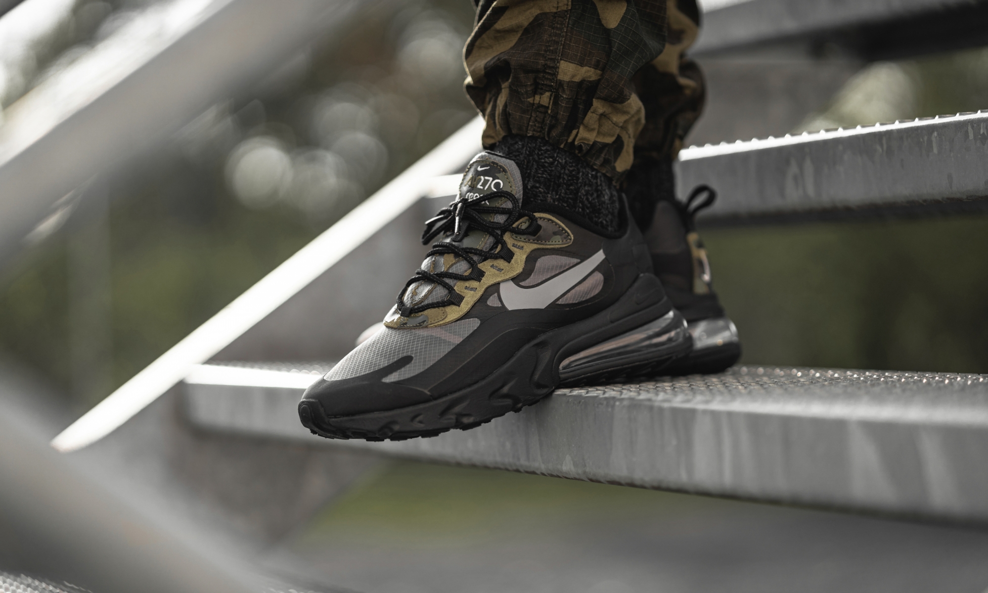 air max 270 react black camo