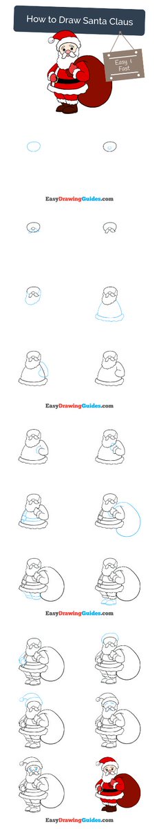 Easy Drawing Guides On Twitter Santa Claus Drawing Lesson Free