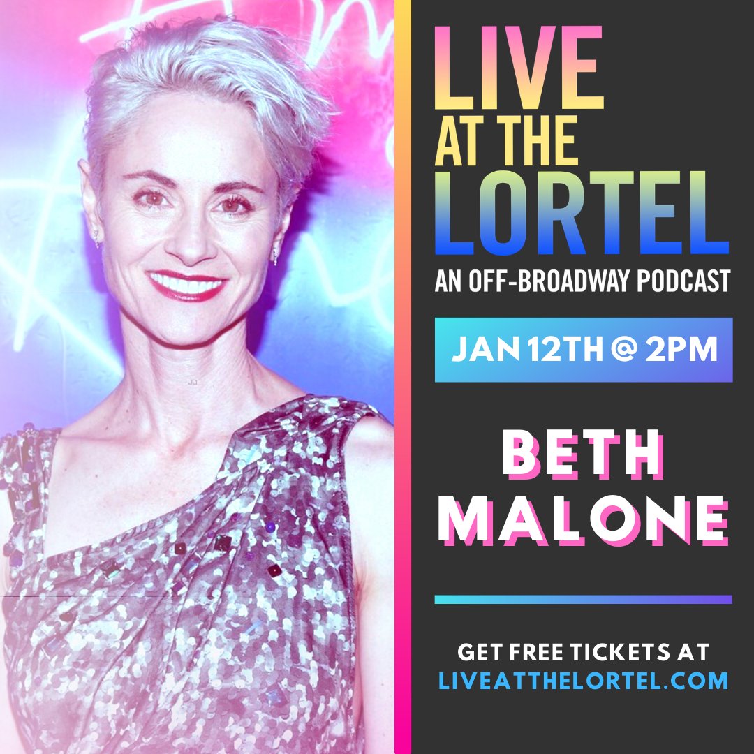 .<a href="/TransportGrp/">Transport Group</a>'s THE UNSINKABLE MOLLY BROWN star Beth Malone (@heebyfluff) joins us at Live at the Lortel on January 12th at 2PM! Learn more about this Tony and Grammy nominated actress by getting your FREE audience tickets here: bit.ly/2ZhYsWw