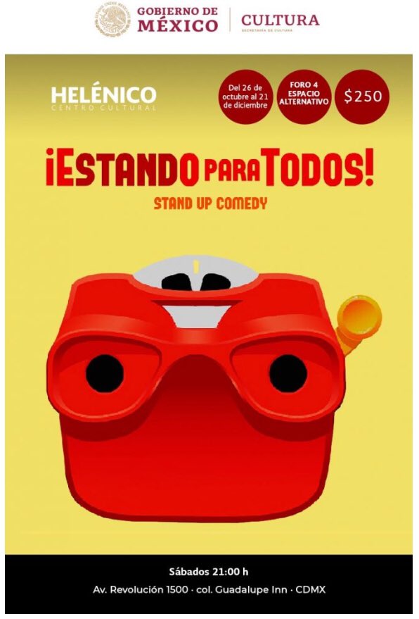 ¡HOY! Se me acaba el año.
¡¡ÚLTIMA FUNCIÓN!!
#EstandoParaTodos
21:00 en el Espacio Alternativo del <a href="/Helenico/">Centro Cultural Helénico</a>