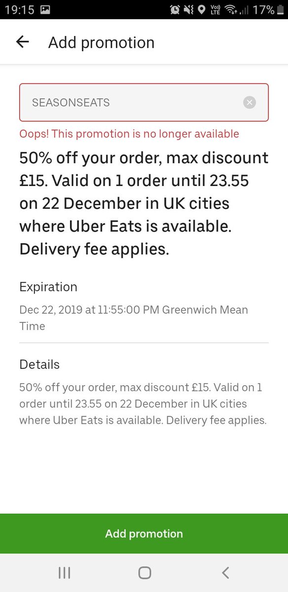 HollaHolla84's tweet photo. @UberEats how does that work then? https://t.co/PWBPNtMvXA