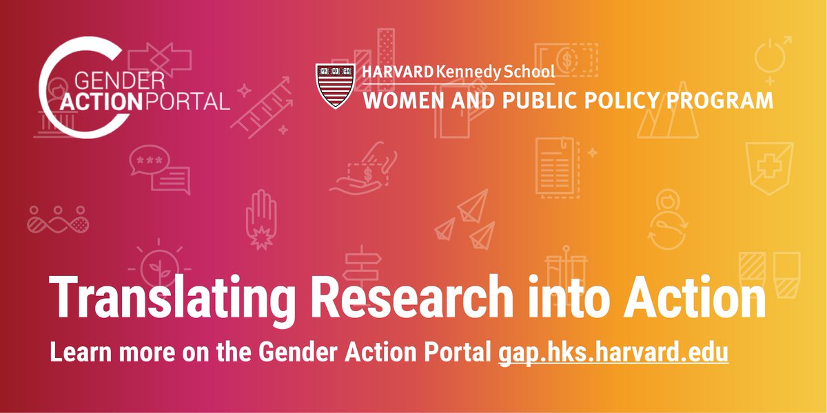 The #GenderActionPortal, a resource created by @wappphks, translates evidence-based research into insights for policymakers. 

Explore the research and learn how you can help close gender gaps at gap.hks.harvard.edu