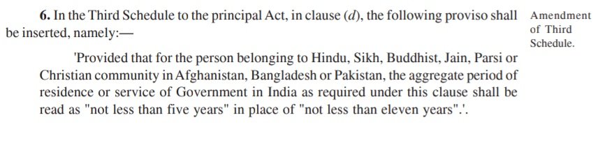 ThePatil13's tweet photo. #IndiaHatesModi

Don't you think with this clause in CAA the problem of migrants will increase as you are giving citizenships in just 5 years as stated in clause. Read it once. RT! https://t.co/KyKiz8LvzX
