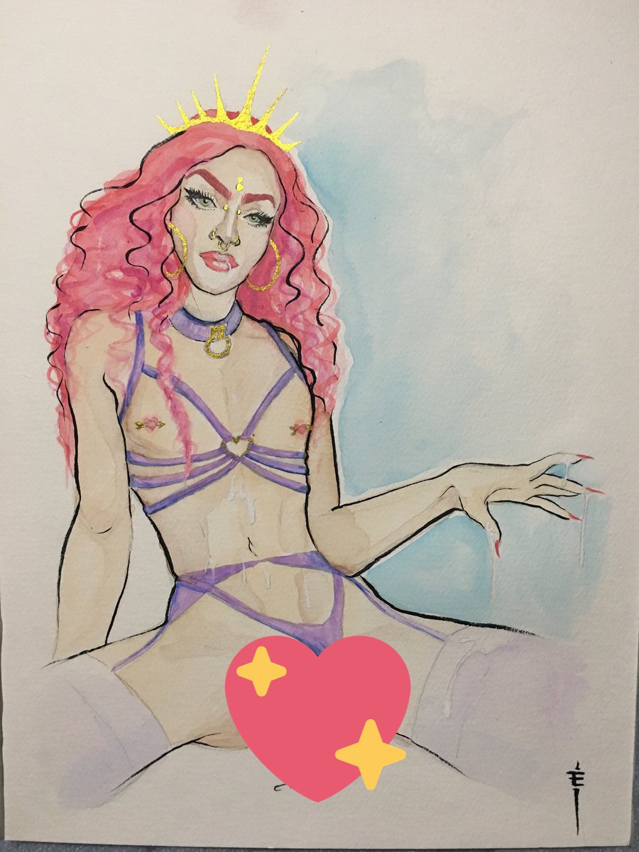 emkriegart's tweet photo. This queen got accepted into the @DIRTYSHOWTWEET, come see it in February! 💖
#art #myart #emilykrieg #TheDirtyShow https://t.co/5VIOcn3i8X