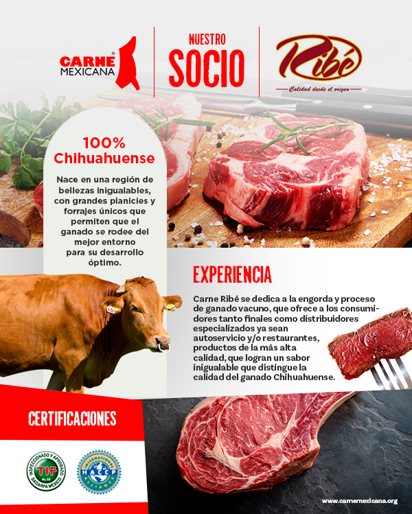 carnemexicana's tweet photo. Hoy es sábado de nuestros socios y hablaremos de carnes Ribé , productores de #CarneMexicana y de la más alta calidad 🇲🇽🔥🥩🥩 #FelizSábado #Chihuahua https://t.co/i336wOFpSQ