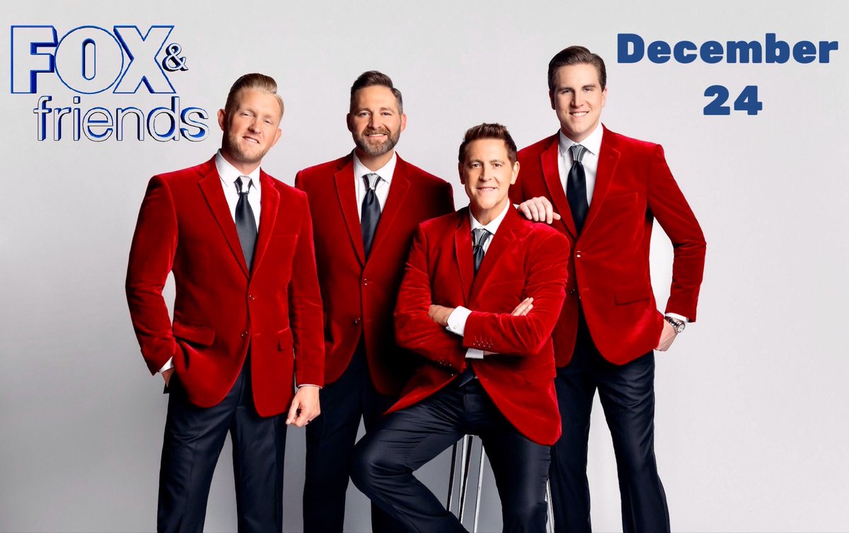 ErnieHaase's tweet photo. Tune In Alert!
We will be singing Dec 24th (Tuesday/Christmas Eve Morning) on Fox &amp; Friends! @foxandfriends 🙌 We will be singing from our new Jazzy Little Christmas CD.
Check you local listing. Tune in. Set your DVR. Tell your friends. Most of all, say a prayer for your boys! https://t.co/CRgk3jsD0U