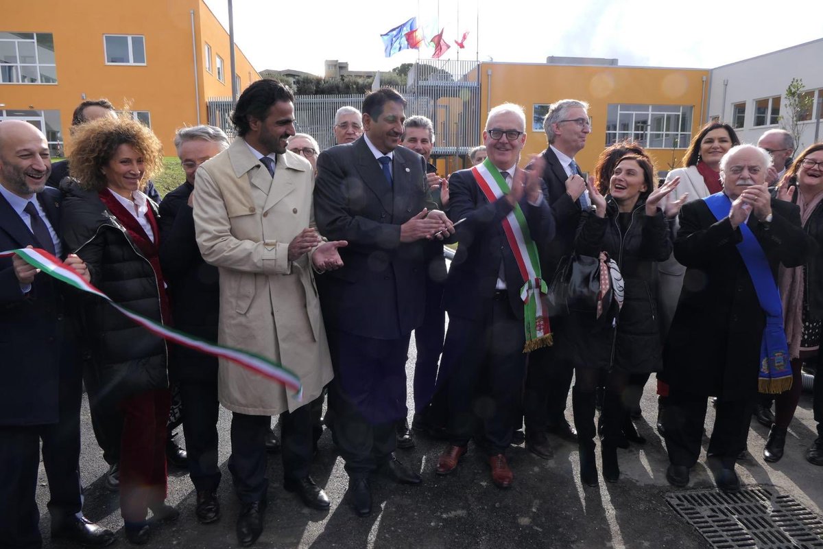 Continuing the directives of His Highness Sheikh Tamim bin Hamad Al Thani, Emir of the State of #Qatar, Qatar Fund for Development #QFFD witnessed the reopening ceremony of the #school complex in Macerata after the destruction caused by the 2016 earthquake in #Italy.