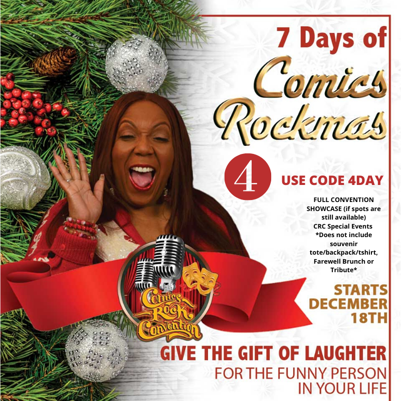 On the Fourth Day of Comics RockMas - <a href="/HOPEFLOOD/">🌟𝐇𝐎𝐏𝐄 𝐅𝐋𝐎𝐎𝐃🌟</a> gave to you... Use CODE 4DAY to save! 

visit comicsrockconvention.com to save! 

Subscribe: eepurl.com/gNlMT1
