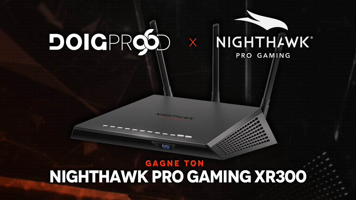 DoigbyTV's tweet photo. Avec Noël qui approche, l'équipe de la Doigprod a un petit cadeau pour vous ! 🎁

Pour tenter de gagner ton Nighthawk Pro Gaming XR300 :

▶️ Retweet
▶️ Follow @DoigbyPROD ET @NETGEARgamingFr
▶️ Tag 1 personne

📯 T.A.S. le 27/12/2019 https://t.co/B6p2PmRU9c