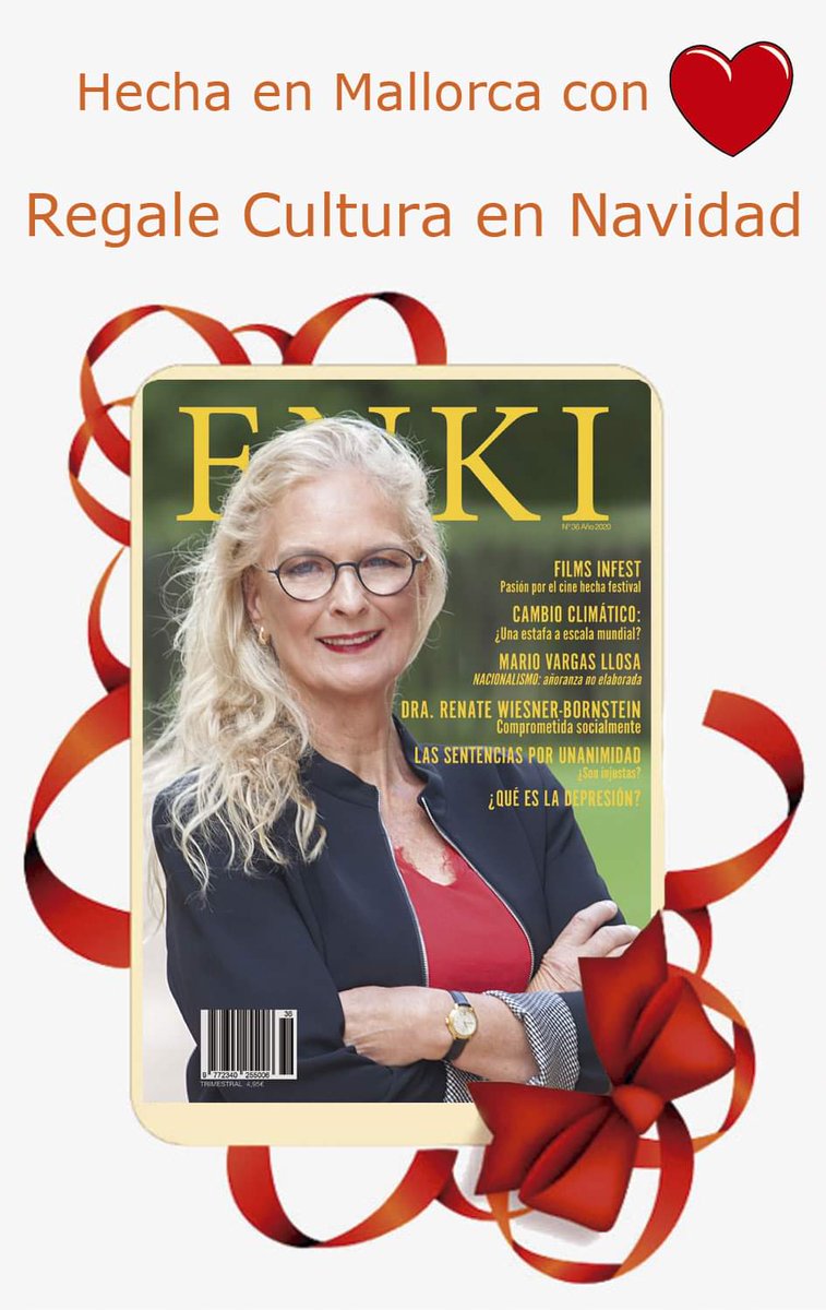 ✔ Revista ENKI Mallorca. Edición N 36. ❗8 años con ustedes❗
La #cultura nos hará #librepensadores.
👉 ADQUIÉRALA en el Corte Inglés, los quioskos #Blaupress y en todos estos otros en los puntos de venta en Baleares: revistaenki.com/distribucion/