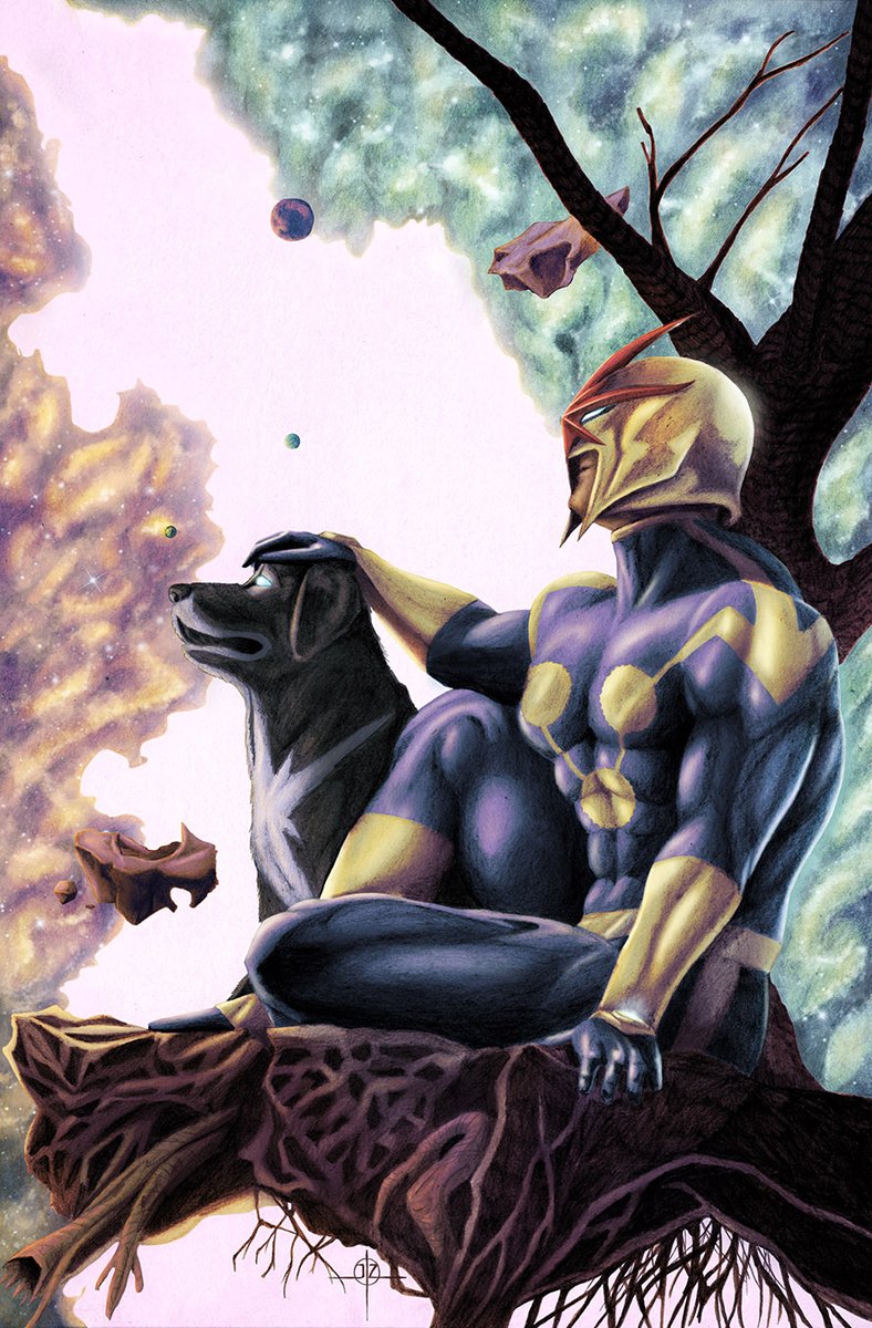 JotaZombie's tweet photo. This is a drawing I did for the https://t.co/Lv656bwAL4 2020 calendar. Traditional pencils + digital colors. You can see more pictures and a video at https://t.co/fuO2KHZRwR
.
#Nova #novaprime #Marvel #comics #drawings #coloring #pencil #2020Calendar #RichRider #Novacorps #fanart https://t.co/HI2uHy2qU1