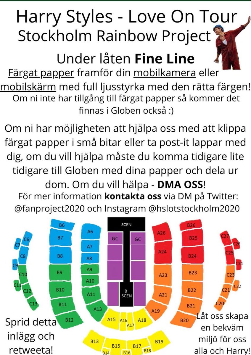 hsstockholm22's tweet photo. Rainbow Project in Stockholm for Harry Styles Love On Tour! During the song ‘Fine Line’. DM us if you want to help!
And Retweet, Like and share this so other people can see it! 
#FineLine #LoveOnTour2020  :))
here are some information https://t.co/a9WLQkjP8S