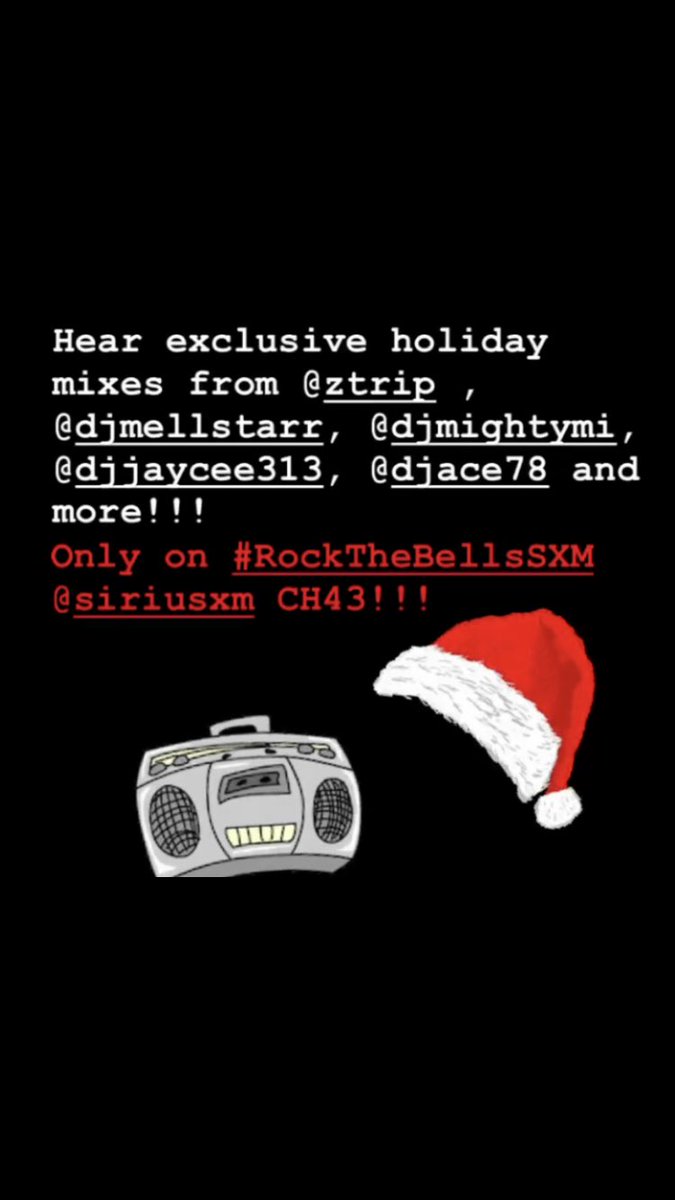 djace78's tweet photo. Check out exclusive holiday mixes from @ztrip @DJMELLSTARR @djmightymi @djjaycee313 @djace78 and more on LL COOL J’s ROCK THE BELLS RADIO CH43 on SiriusXM!! Here’s the schedule! @rockthebellssxm #classichiphop #llcoolj #hophop #music #greatdjs https://t.co/WwFWhU4yzz