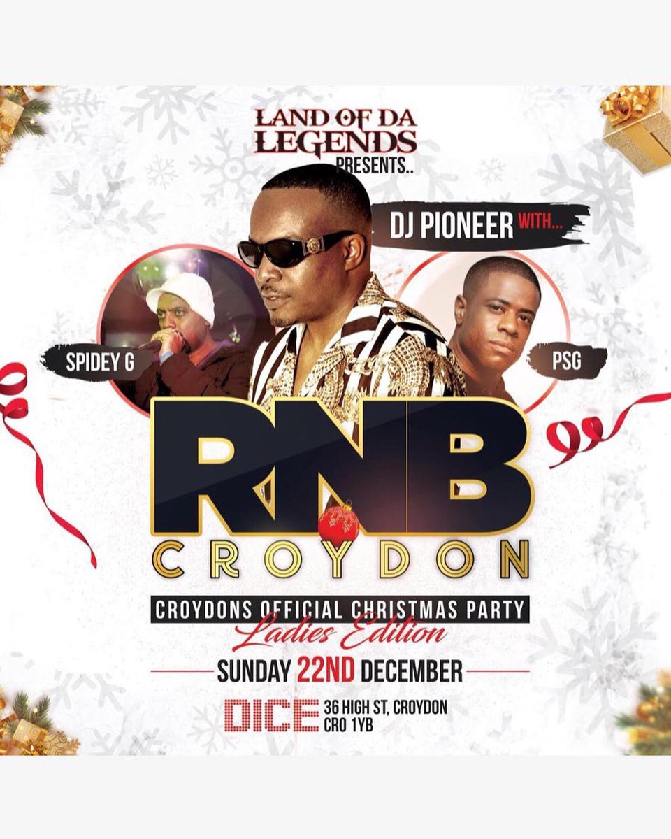mcspideyg's tweet photo. #rnbcroydon #landofthelegends #sunday22nddecember @djpioneer @mcspideyg #dicebarcroydon #stereofreaks https://t.co/59sQeKxi1o