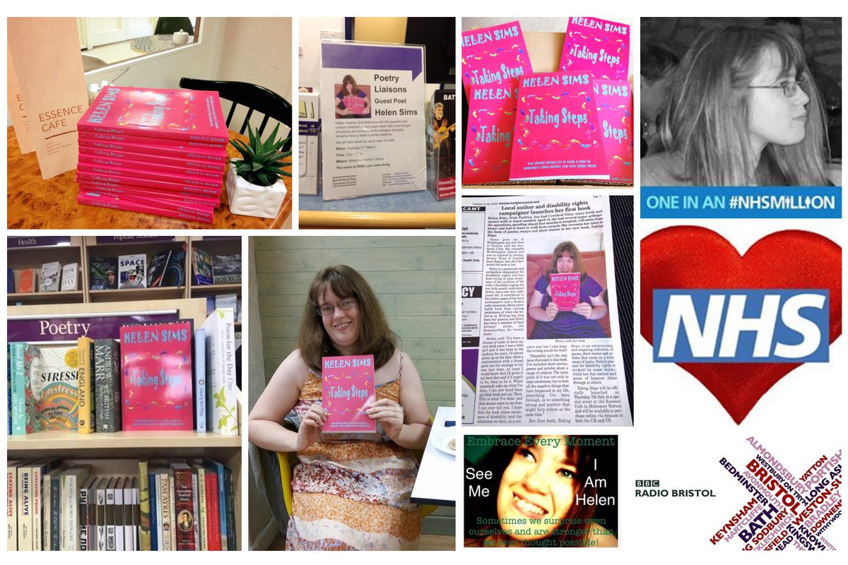Nelsims411's tweet photo. My book:
Took 20 years to write &amp; finally published in 2016.

A collection of #poetry, short stories  &amp; articles about life, love, activism, #disability , #mentalhealth &amp; much more besides!

An RT would mean a lot! Xx

#helenswriting 
#books 

 https://t.co/rojZl3u4Xp https://t.co/5vUCXc8cer