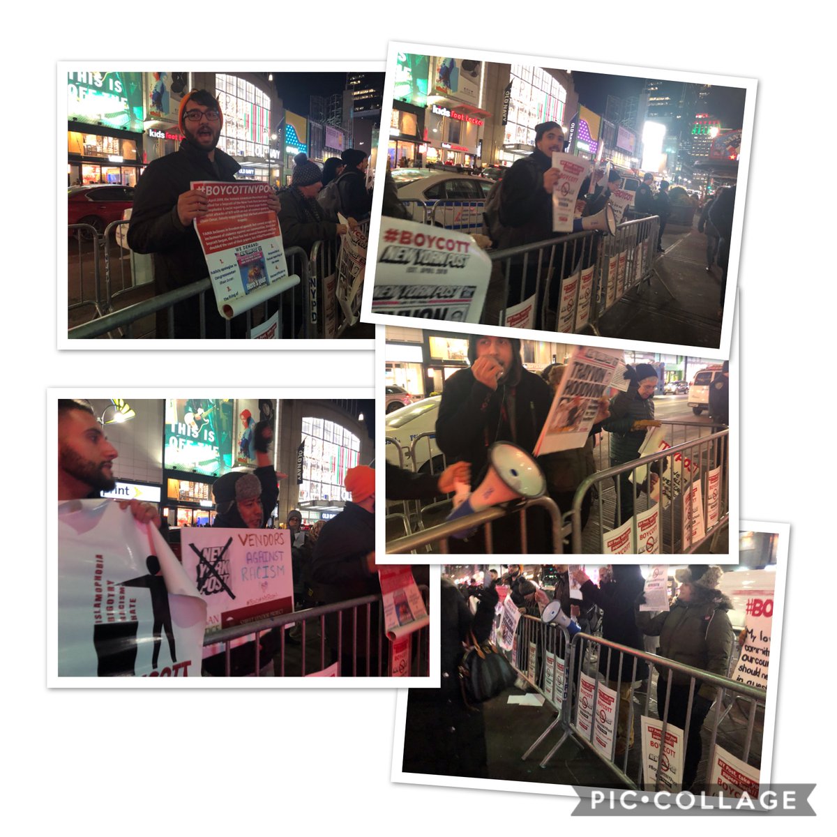 YAMAMerchants's tweet photo. Shout out to our amazing #BoycottNYPost coalition braving it out in the freezing cold yesterday! #ShameOnMacys
#TakeOnHate
#YPAPower
#RiseandResist
#streetvendorsagainstracists
#YAMAadvocate https://t.co/l1bBm487hh