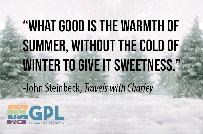 greenwoodpublib's tweet photo. Today is the first day of winter! https://t.co/56m0ONI0gf