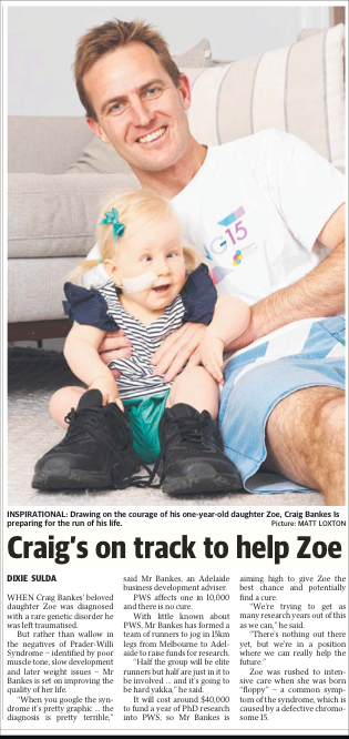 CraigBankes's tweet photo. Awesome effort from the MAd Dash to Find 15 crew thus far, raising over $40k for Prader-Willi Syndrome medical research. Still plenty of time to get behind us if you haven't already! Thanks to the Adelaide Advertiser team for running the below article.

https://t.co/CDRsMuEo5s https://t.co/2cDADpFskP