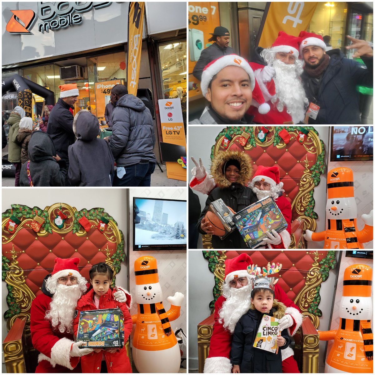 Boost_Diego's tweet photo. Santa &amp; @IncMobitel taking over Brooklyn 🎅🎄🎉 #weekend #NEhustle #BoostNation #bkstrong @shawnatspg @anewton_SPG @JayMiglionico @LMJPSPG https://t.co/eHtNZCejcl