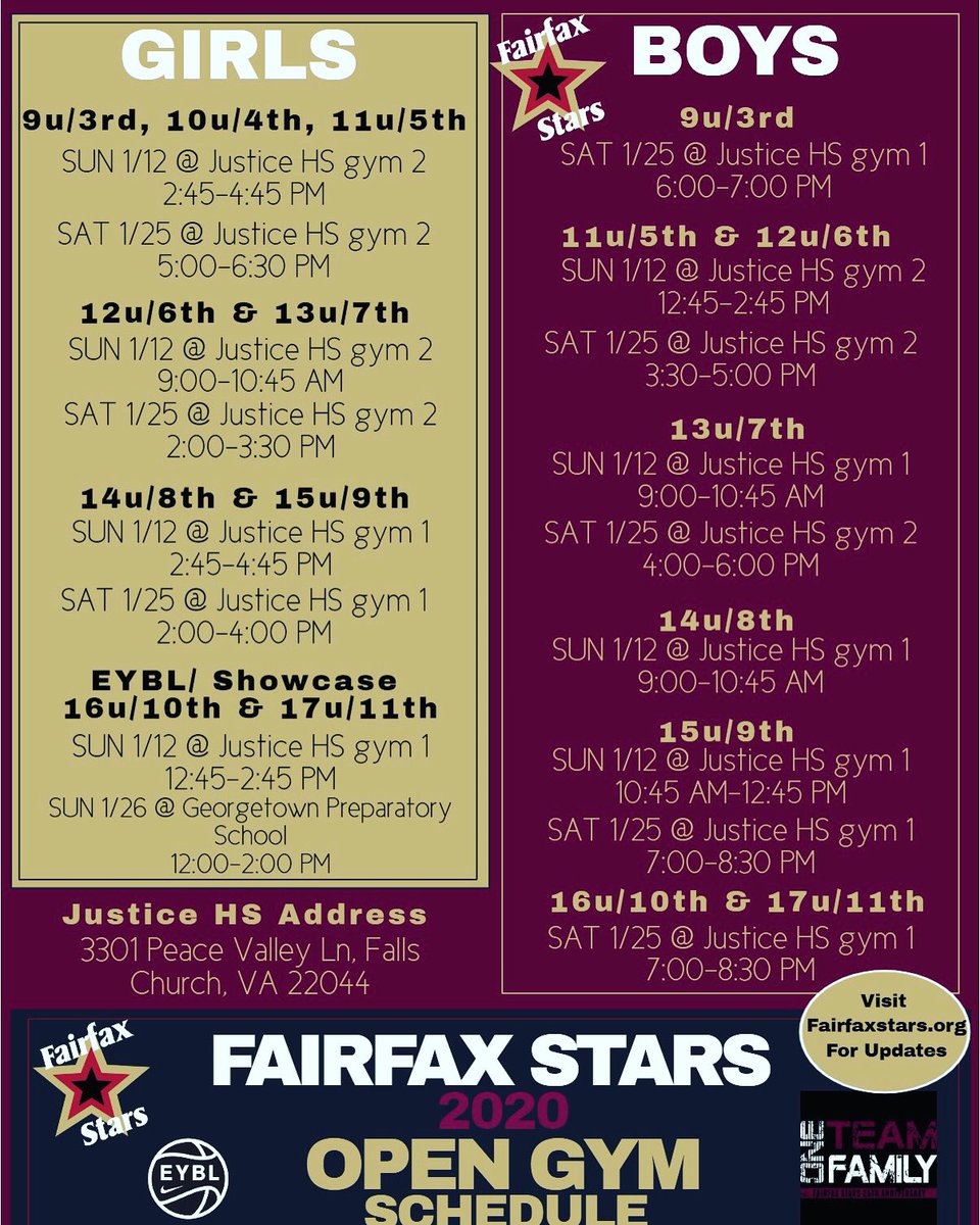 FairfaxStars26's tweet photo. Come check us out at open gyms in January! https://t.co/YKCRjI8pDw