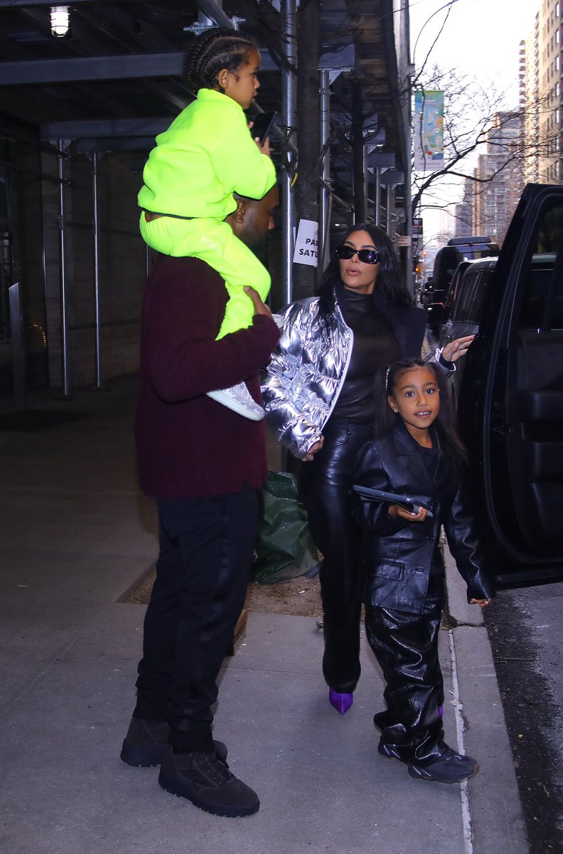 Kim, Kanye, North &amp; Saint out in NYC, NY on December 21, 2019.