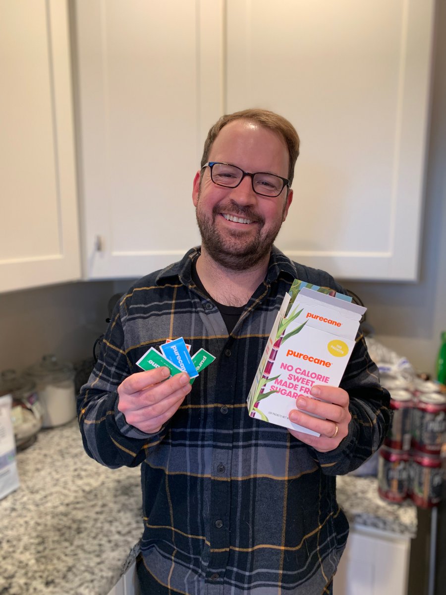 SeqComplete's tweet photo. #igem #synbio @ChemSynthBiol: 'This is how happy lab alumnus @SynBioSean is after realizing that he can go to a grocery store and buy #purecane - an @Amyris zero calorie sweetener - that he helped develop via #synbio ' https://t.co/4nPn6fcvfA, see more https://t.co/1FYAl6h91B