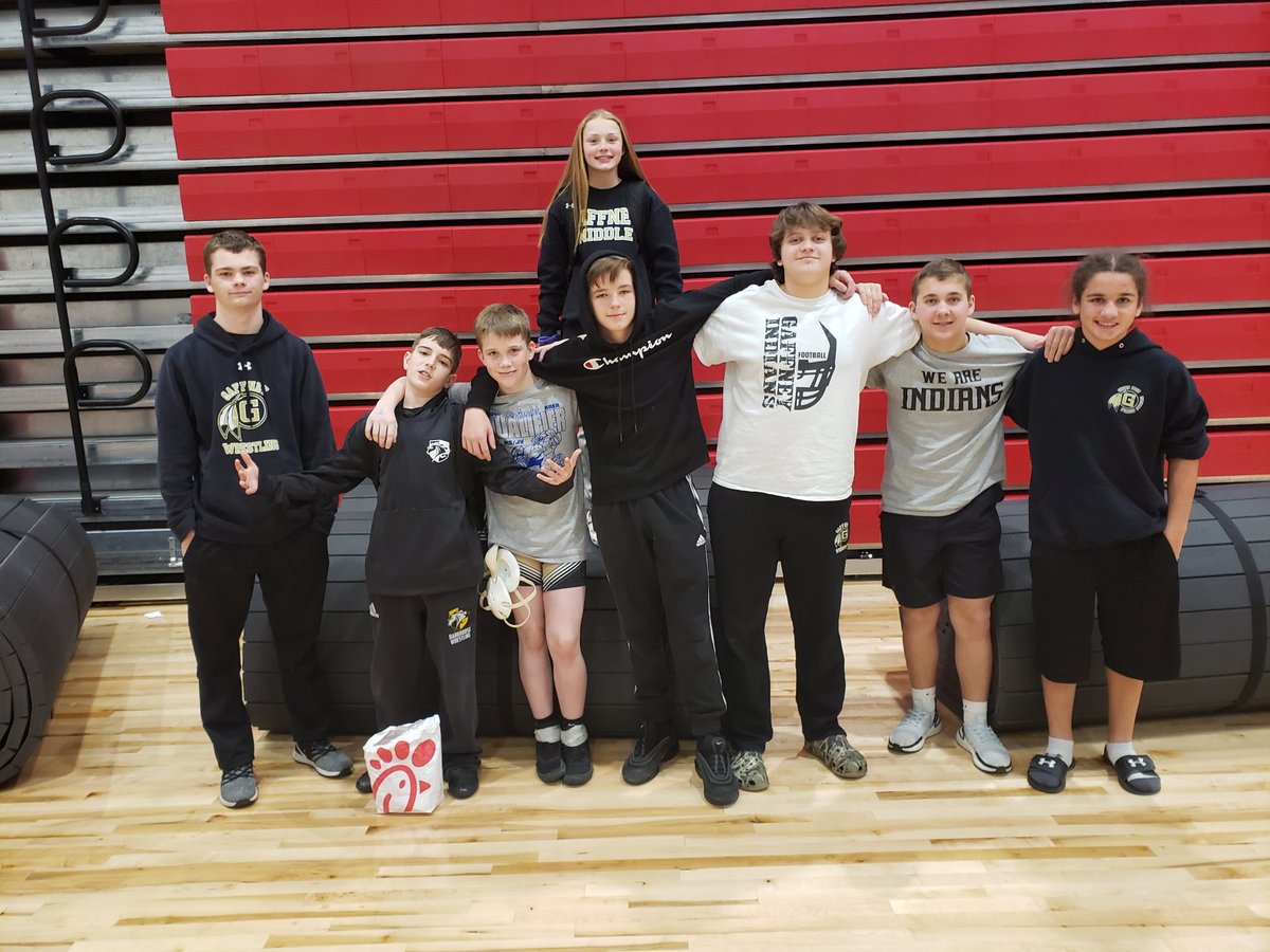 DanielGrellman's tweet image. Good day for Gaffney Wrestling at the Middle School/JV qualifier! 3 finalists, two champs and some 3rd placers! The future of the tribe looks great! #GaffneyGrind2020