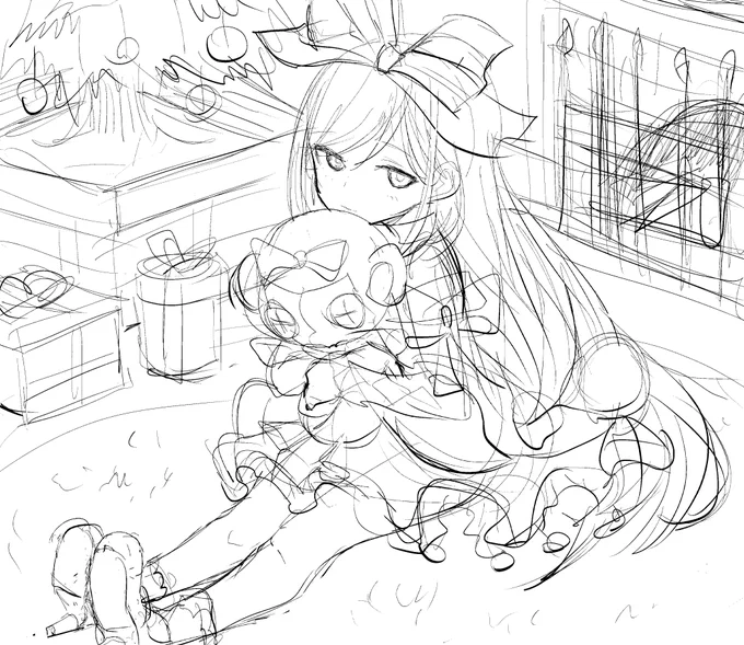 クリスマスダノターちゃんラフ 