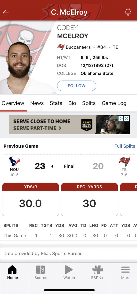 Only1Wilson's tweet photo. Great to see @CodeyMac24 log his first career reception in the NFL today for the Buccaneers. Huge congrats on the debut man, keep goin’ up. 👊🏼🎈 https://t.co/5Dgn3Q5gLe