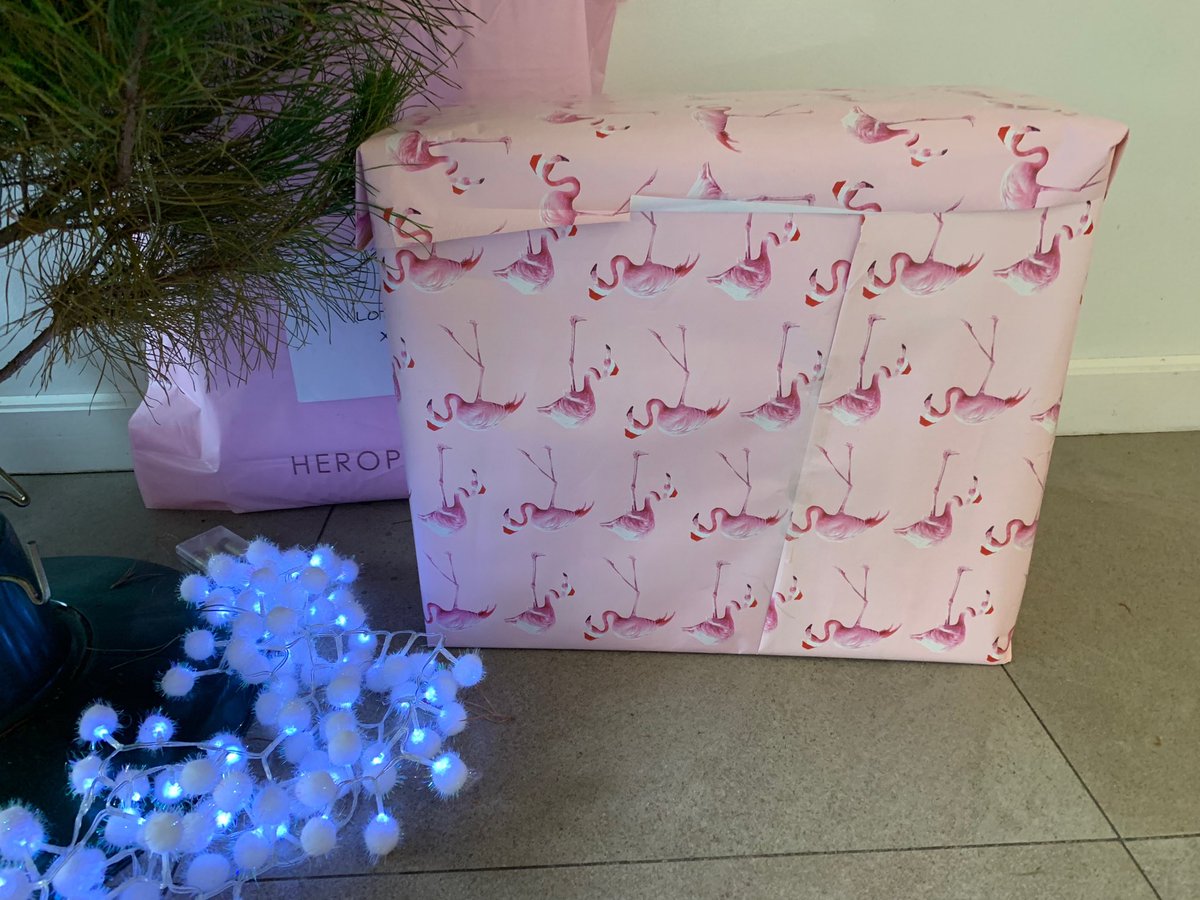 PhilJBarker's tweet photo. The big pink box is for me. It’s a perfect guitar amp. But I’m not allowed to touch it until late Xmas eve. Only two sleeps to go! (I have picked thru the paper and touched the box). It’s taking sooooooooo long ... but it really feels like Xmas now. Genuinely excited #childagain https://t.co/9dYfSBDJ0n