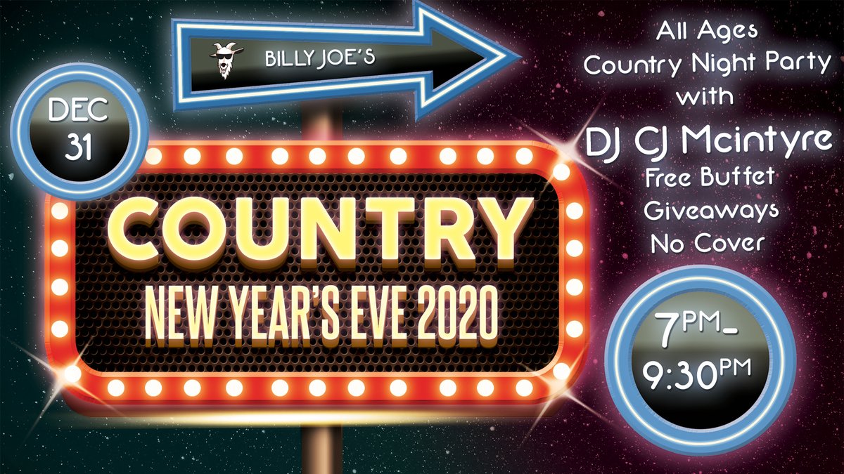 Special All Ages Country Night NYE! Step out and enjoy country music from 7-9:30 on December 31. No cover, Free buffet and DJ CJ Mcintyre #ribworks #newburghny #hudsonvalley #party #waterfront #bbq  #NYE #countrynight #2020