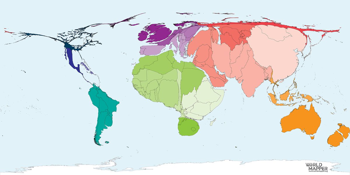 amazingmap's tweet image. The world in proportion to sheep 

#Map #Maps #Amazingmap #Amazingmaps #Sheep