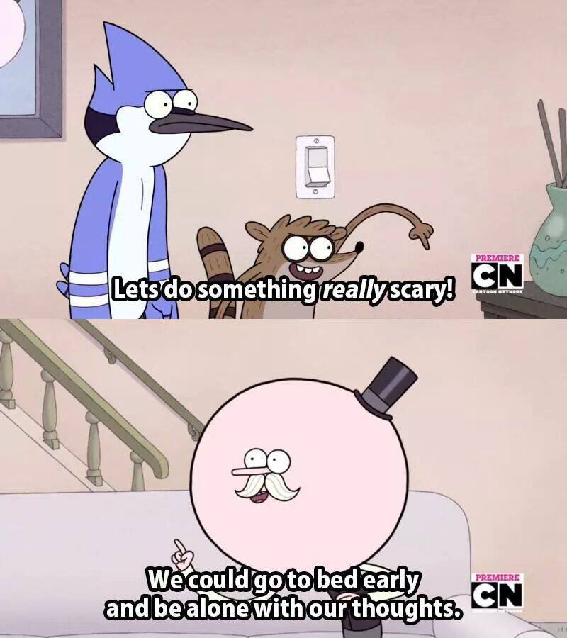 Rev_Alanis's tweet photo. One of the times Regular Show got too real. #RegularShow https://t.co/VPBbV0tpJr