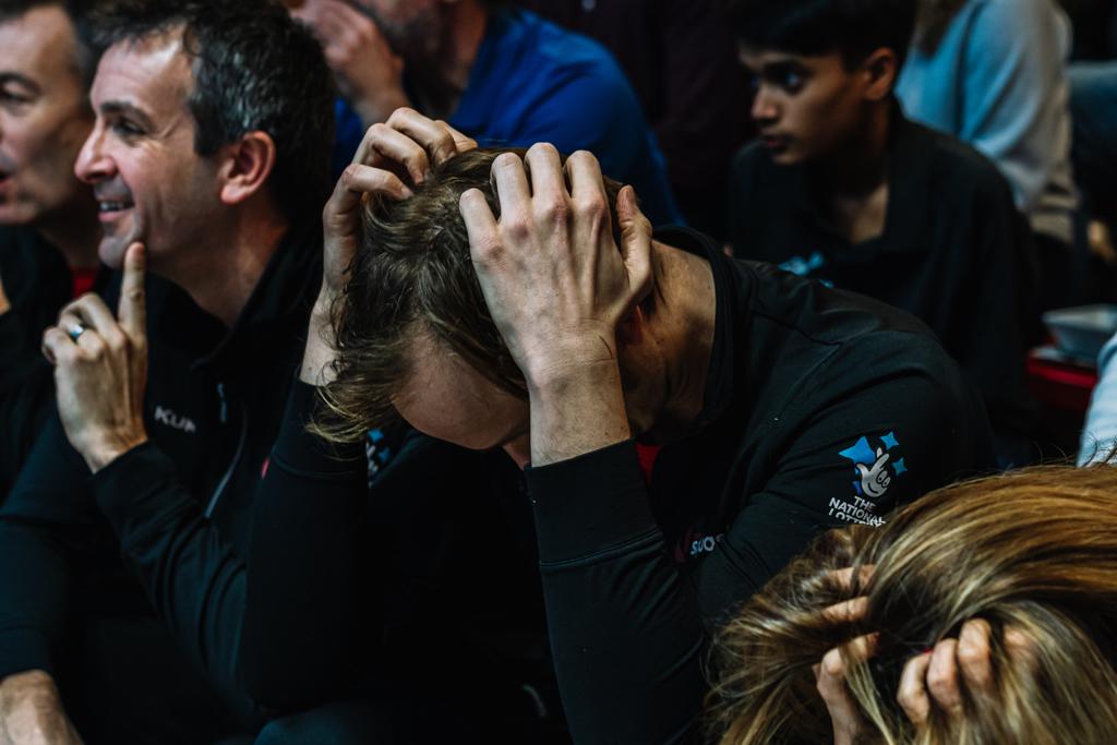 wsfmensteams's tweet photo. The Men's World Teams final proved to be a rollercoaster of emotions, as England's @james_willstrop showed 👇

#JimboCam https://t.co/l7pG3BZYki
